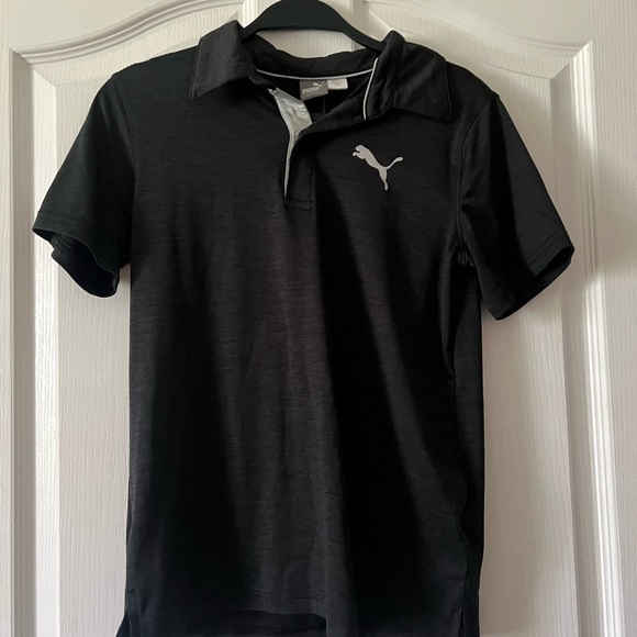 Puma Boy Black Polo Shirt - Picture 1 of 4